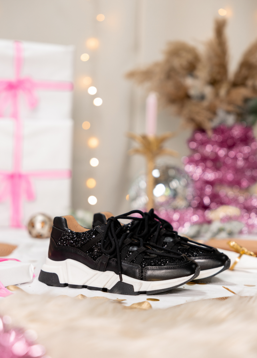 Glitter 2024 sneakers zwart