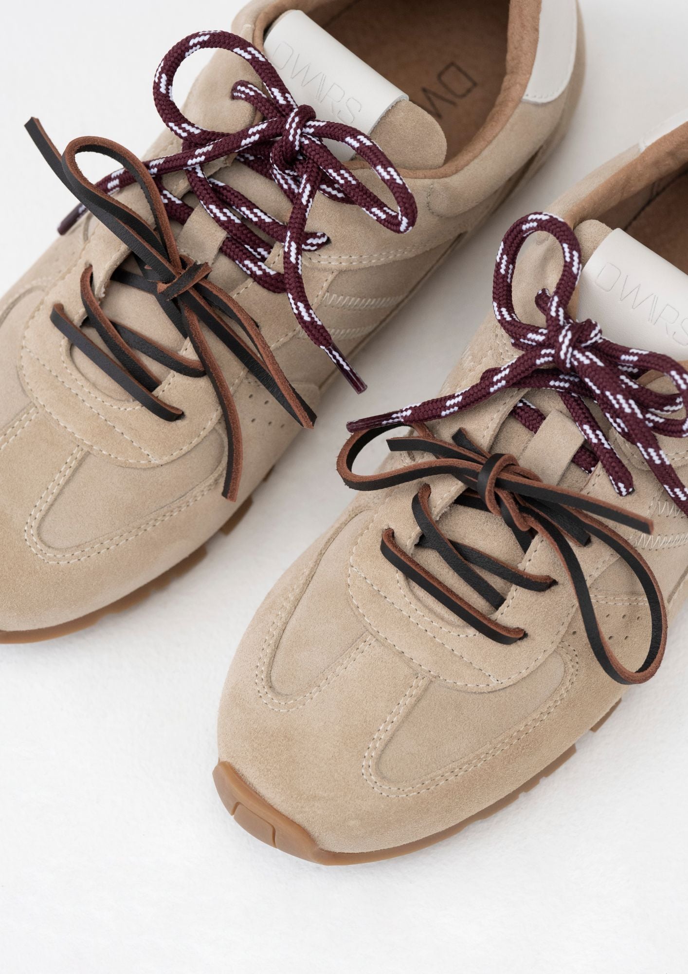 BAY Wildleder Sneaker Beige Bordeaux – DWRS label