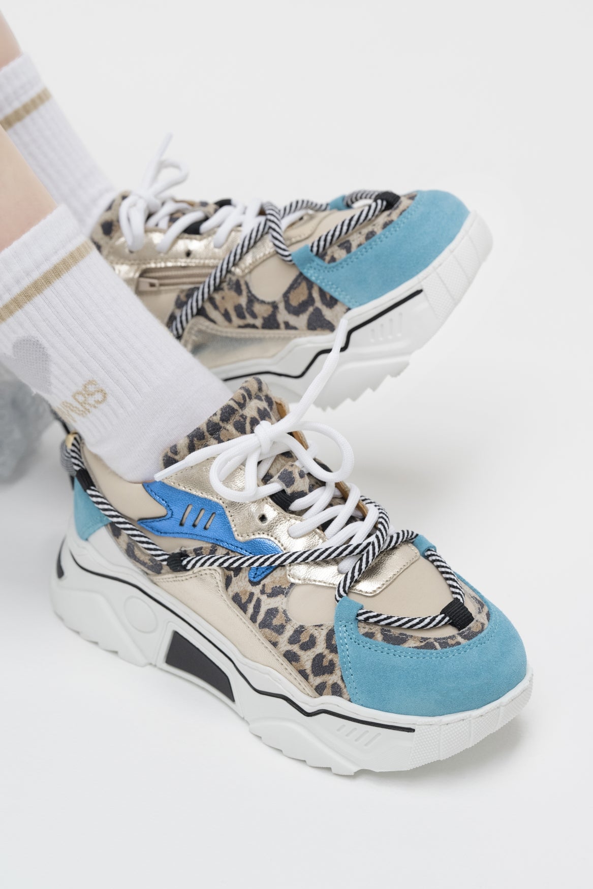 Aqua Schoenen Sportschoenen Maat 50 JUPITER KIDS Leopard Sneakers