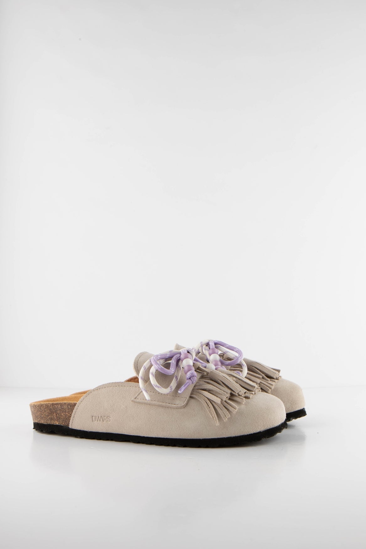 DWRS SAKAI slipper zand lila | Trendy leren slipper – DWRS label
